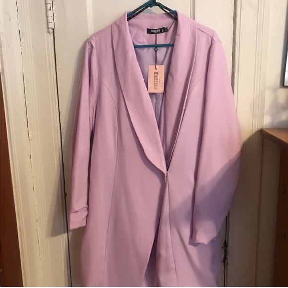 Missguided Plus Lilac Asymmetrical Blazer Dress - Picture 4 of 4